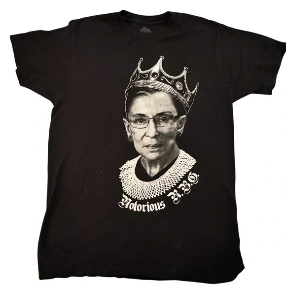 Ruth Bader Ginsburg black tee shirt vguc size medium - Picture 1 of 5